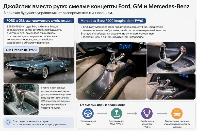 Эволюция руля: от деревянного штурвала до джойстика в Tesla